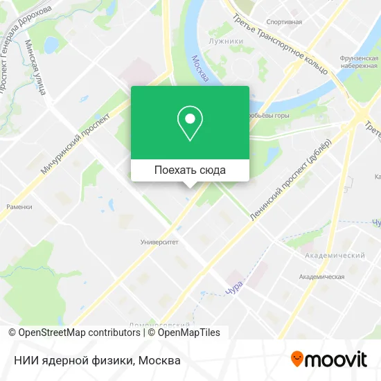 Карта НИИ ядерной физики