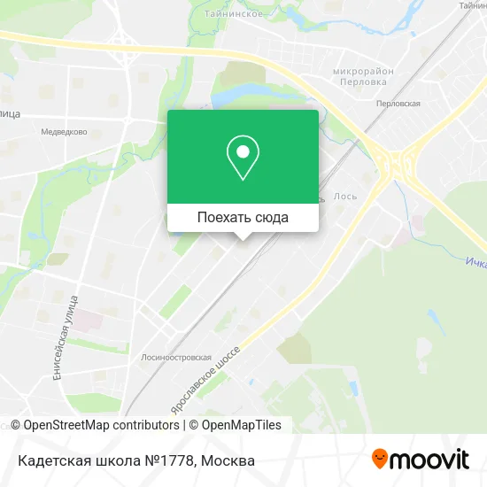 Карта Кадетская школа №1778