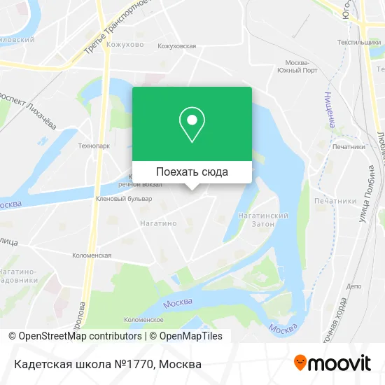 Карта Кадетская школа №1770