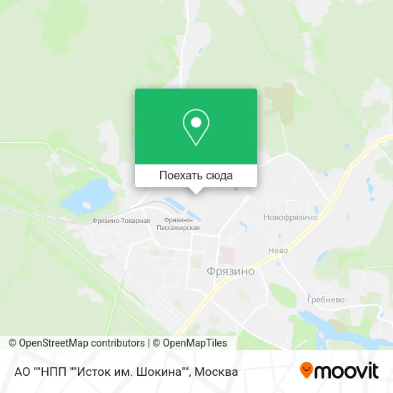 Карта АО ""НПП ""Исток им. Шокина""