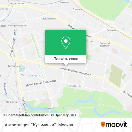 Карта Автостанция ""Кузьминки""