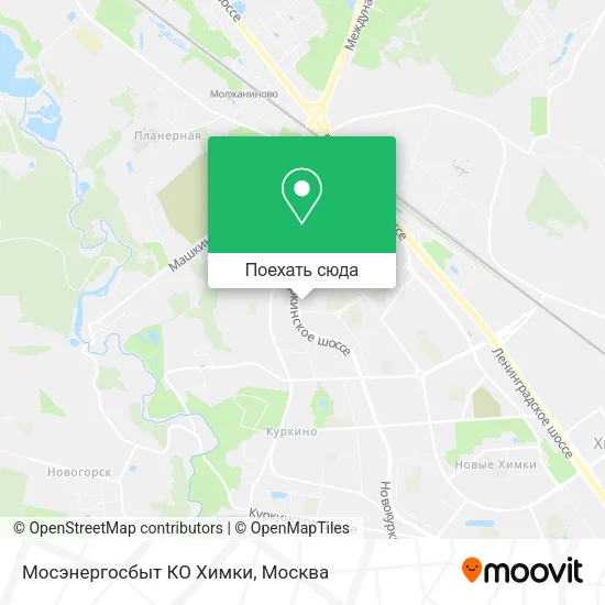 Карта Мосэнергосбыт КО Химки