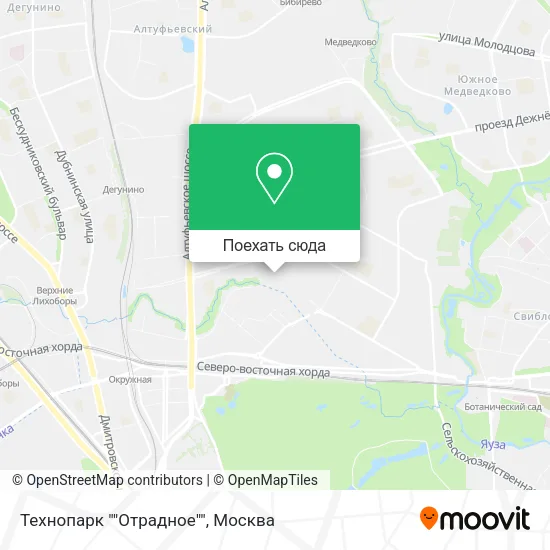 Карта Технопарк ""Отрадное""
