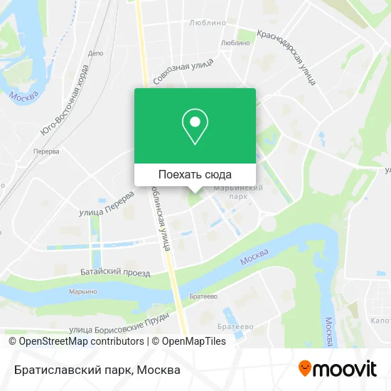 Карта Братиславский парк