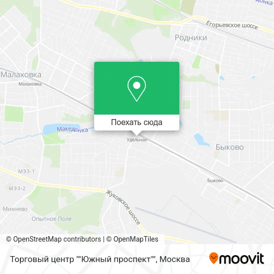 Карта Торговый центр ""Южный проспект""