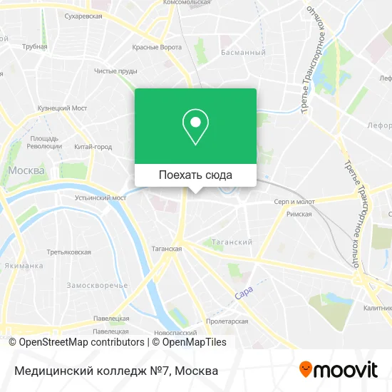Карта Медицинский колледж №7