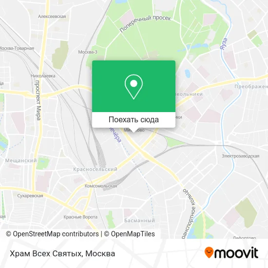 Карта Храм Всех Святых