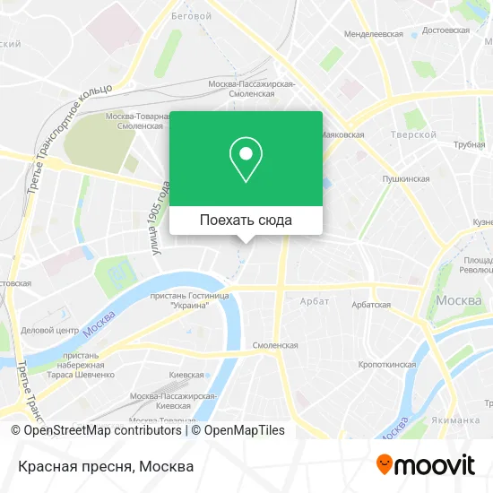 Карта Красная пресня