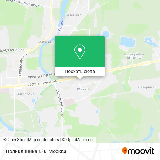 Карта Поликлиника №6