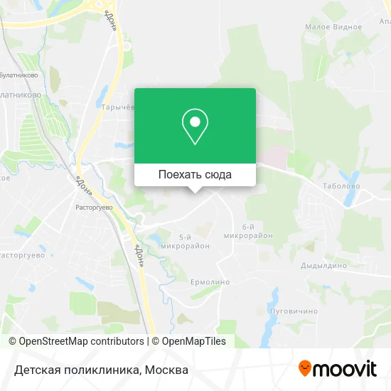 Карта Детская поликлиника
