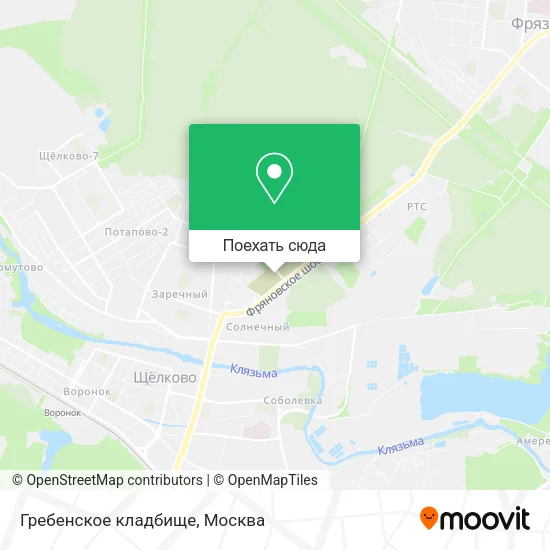 Карта Гребенское кладбище