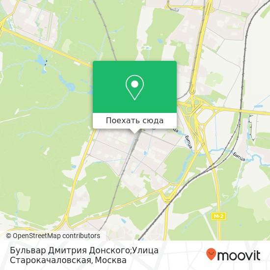 Карта Бульвар Дмитрия Донского;Улица Старокачаловская