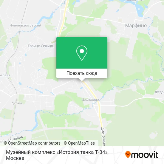 Карта Музейный комплекс «История танка Т-34»