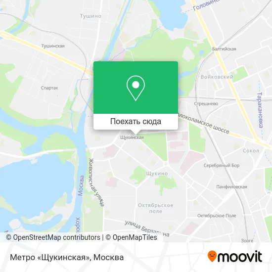 Карта Метро «Щукинская»