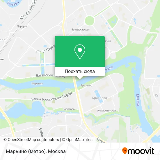 Карта Марьино (метро)