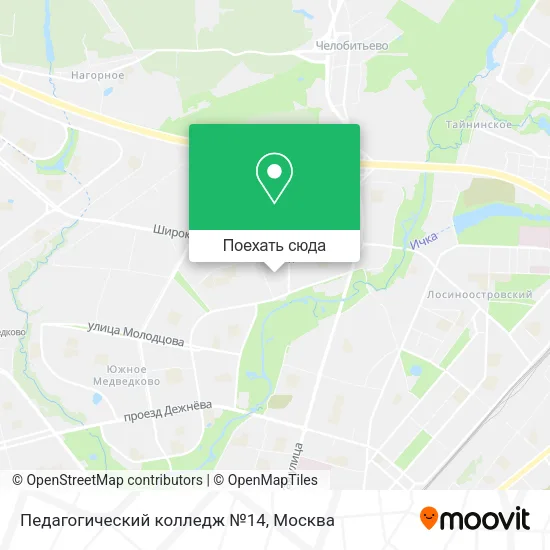 Карта Педагогический колледж №14