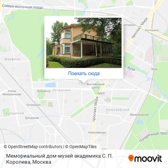 Карта Мемориальный дом-музей академика С. П. Королева
