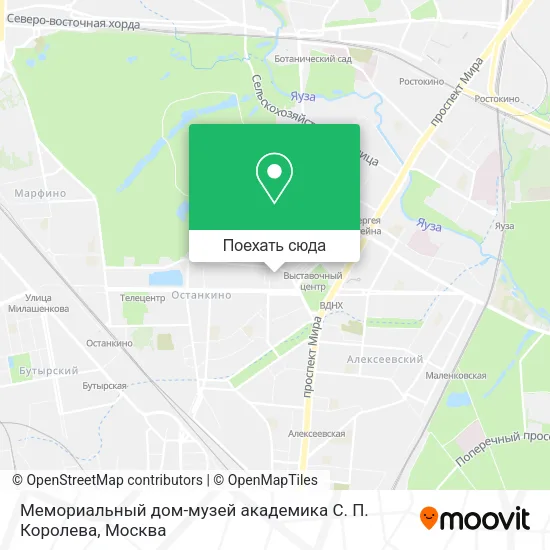 Карта Мемориальный дом-музей академика С. П. Королева