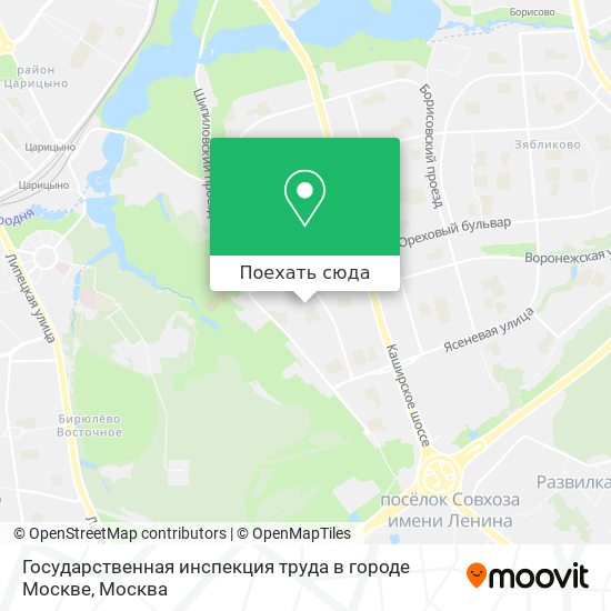 Карта Государственная инспекция труда в городе Москве