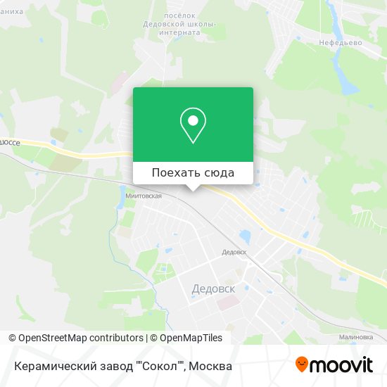 Карта Керамический завод ""Сокол""