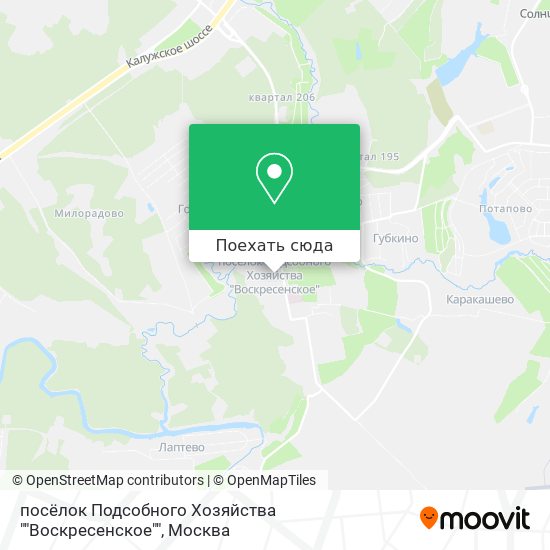 Карта посёлок Подсобного Хозяйства ""Воскресенское""