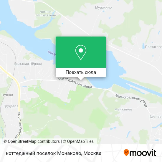 Карта коттеджный поселок Монаково