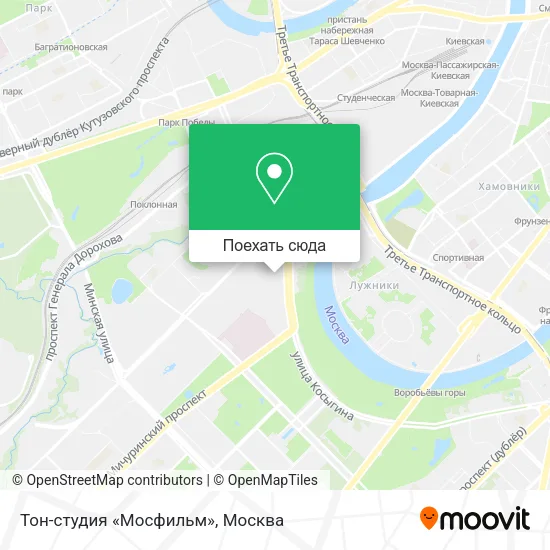 Карта Тон-студия «Мосфильм»