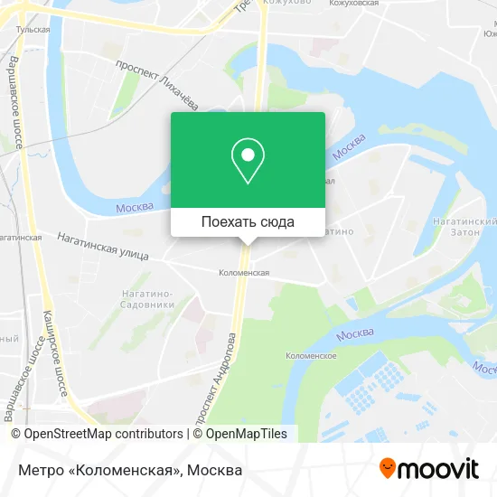 Карта Метро «Коломенская»