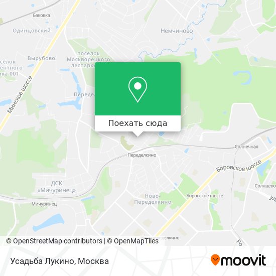 Карта Усадьба Лукино