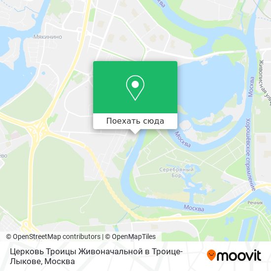 Карта Церковь Троицы Живоначальной в Троице-Лыкове