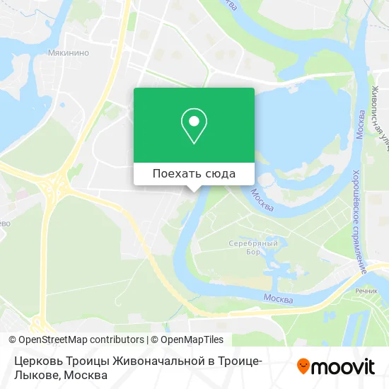Карта Церковь Троицы Живоначальной в Троице-Лыкове