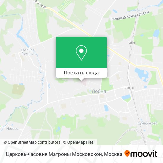 Карта Церковь-часовня Матроны Московской