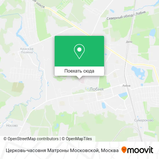 Карта Церковь-часовня Матроны Московской