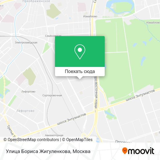 Карта Улица Бориса Жигуленкова