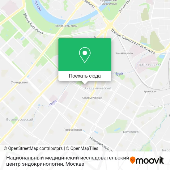 Карта Национальный медицинский исследовательский центр эндокринологии