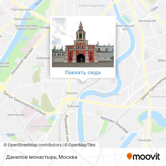 Карта даниловского монастыря