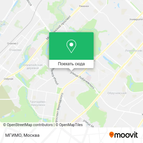 Карта МГИМО