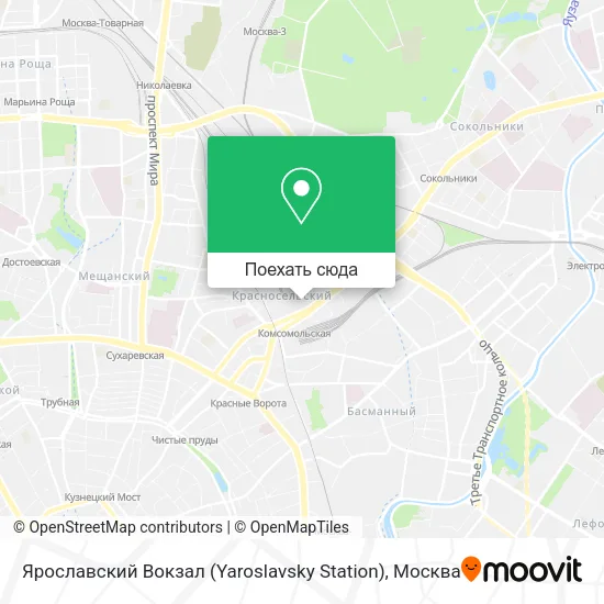 Карта Ярославский Вокзал (Yaroslavsky Station)