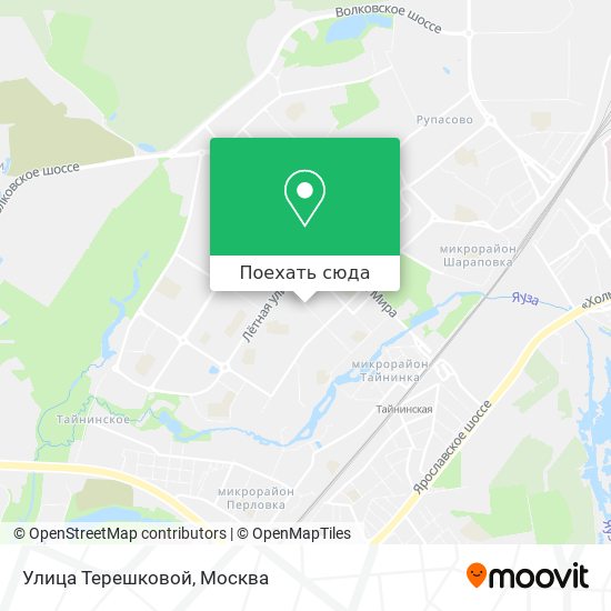 Карта Улица Терешковой