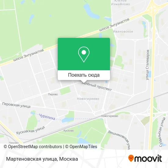 Карта Мартеновская улица