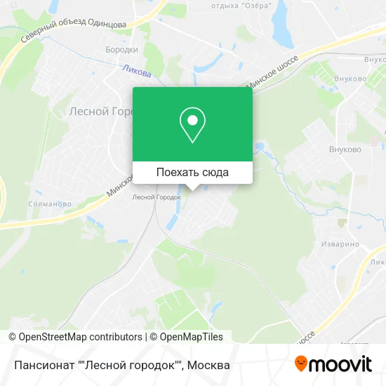 Карта Пансионат ""Лесной городок""