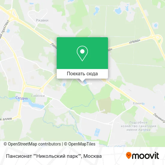 Карта Пансионат ""Никольский парк""