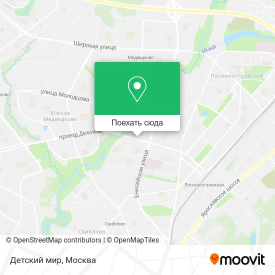 Карта Детский мир