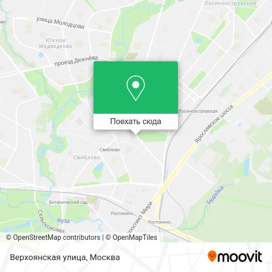Карта Верхоянская улица