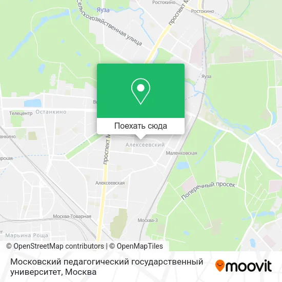Карта Московский педагогический государственный университет