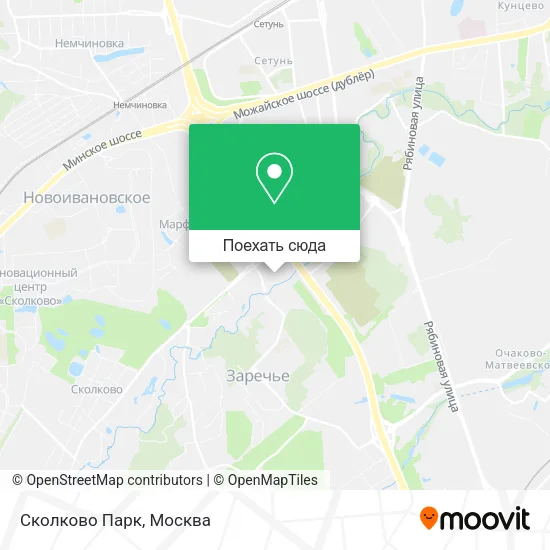 Карта Сколково Парк