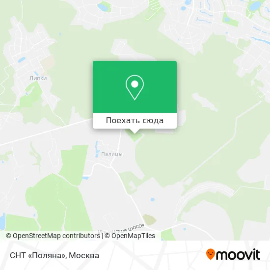 Карта СНТ «Поляна»