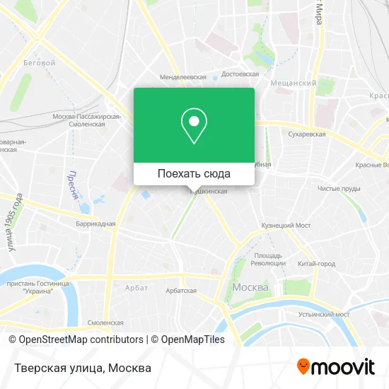 Карта Тверская улица