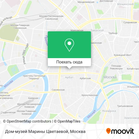 Карта Дом-музей Марины Цветаевой