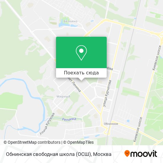 Карта Обнинская свободная школа (ОСШ)